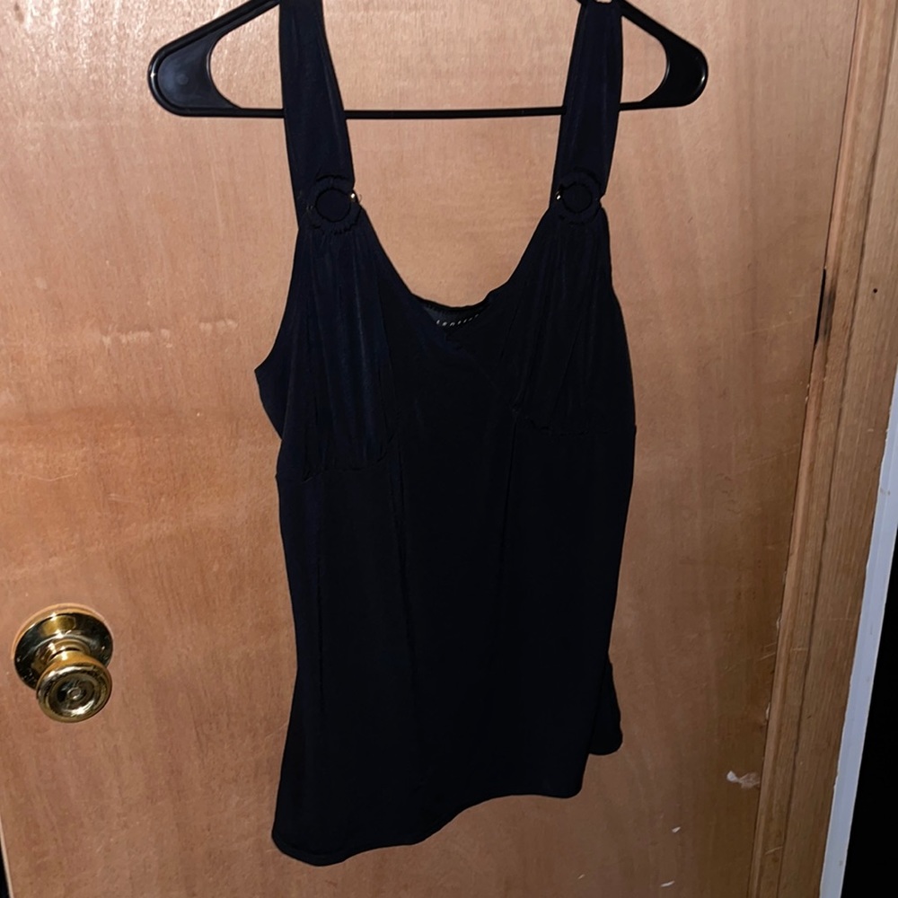 Attention, size medium, black tank top